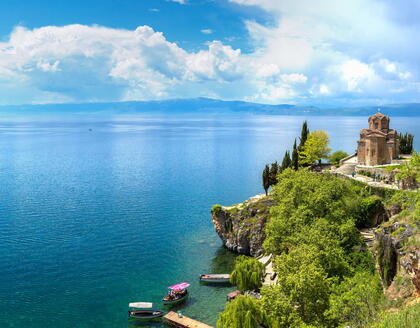 Weg zum Kloster am Ohrid See