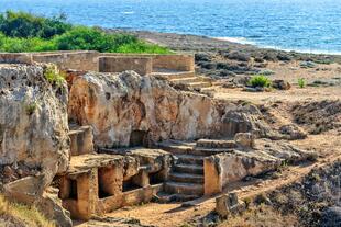 Blick auf die Königsgräber von Nea Paphos