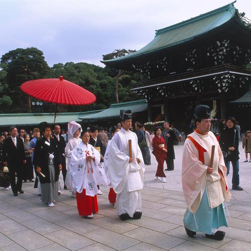 Japanische Hochzeit am Meiji Schrein 