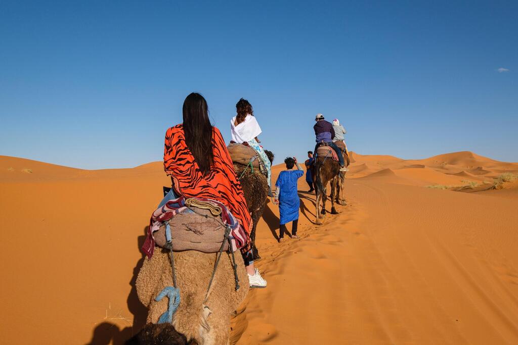 Kamelritt in den Sanddünen von Erg Chebbi 