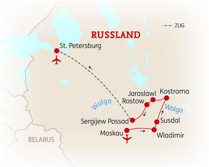 11 Tage Rundreise Russland Goldener Ring Höhepunkte Reise 2022