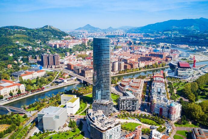 Stadt Bilbao im Baskenland in Spanien