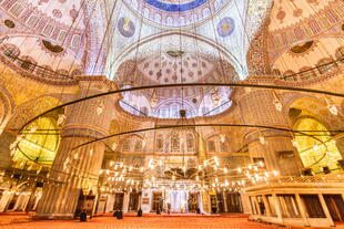 Innenbereich Verzierungen Blaue Moschee Istanbul Sehenswürdigkeiten