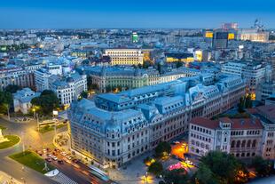 Bukarest im Abendlicht