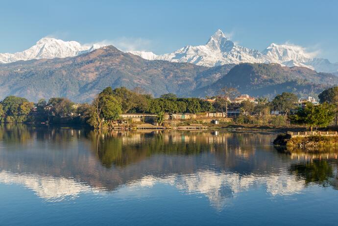 Phewasee und Annapurna-Massiv, Prokhara