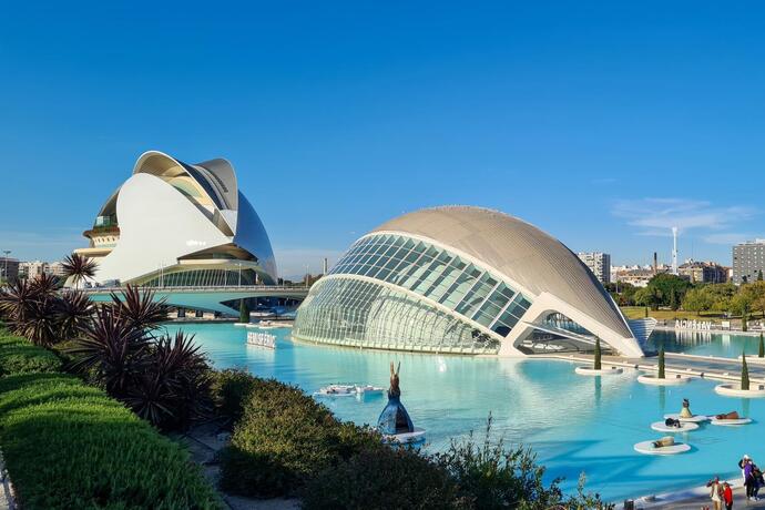 Das Architektur- und Kunstareal von Valencia in Spanien