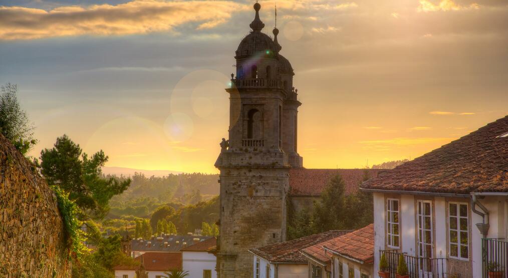 Santiago de Compostela Sonnenuntergang Nordspanien Reisen