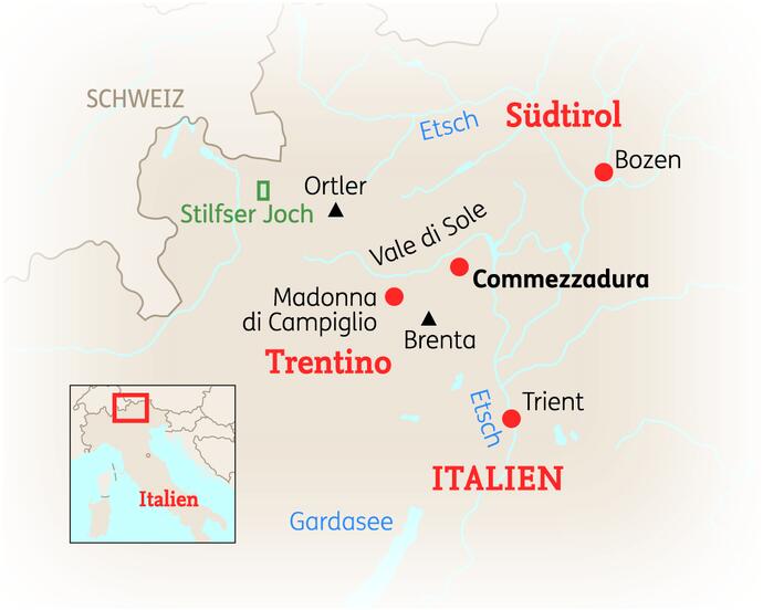 7 Tage Italien Standortreise Südtirol Wandern im Val di Sole 2023
