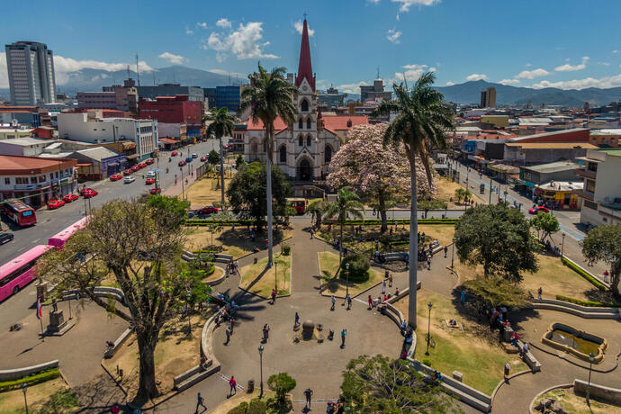 Die Stadt San José in Costa Rica