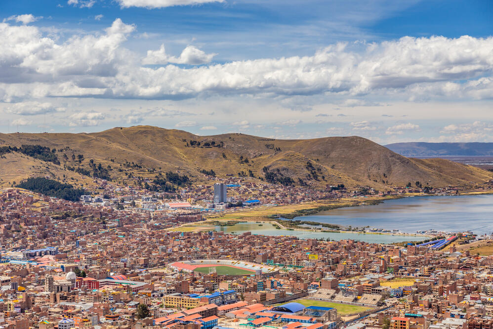 Vogelperspektive auf Puno