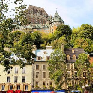 Blick auf das Château Frontenac in Quebec