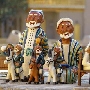 Traditionelle handgemachte Tonfiguren