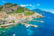 Vogelperspektive auf Amalfi