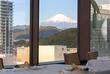 Restaurant mit Blick auf Mount Fuji