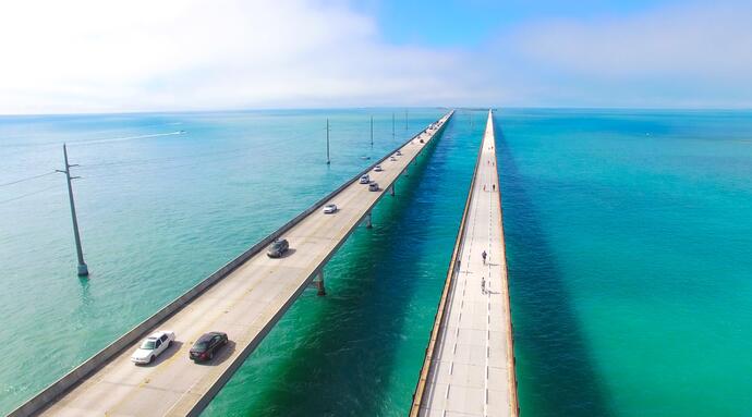 Seven Mile Brücke über Florida Keys
