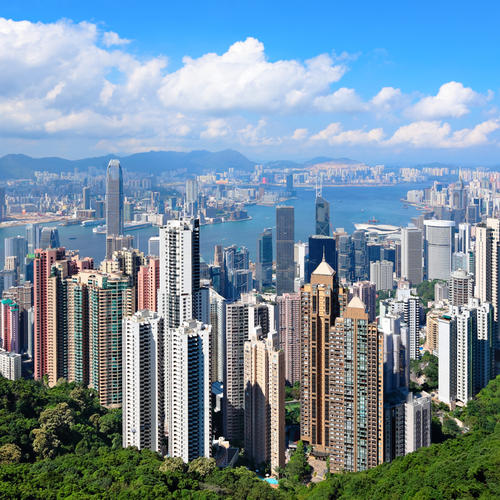 Blick auf Hong Kong vom Victoria Peak aus