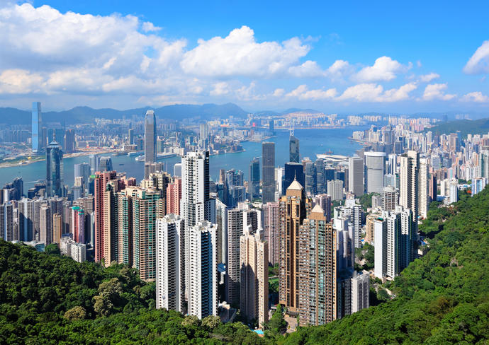 Blick auf Hong Kong vom Victoria Peak aus