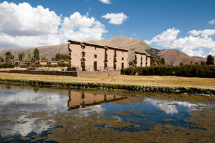 Blick auf den Tempel des Viracocha