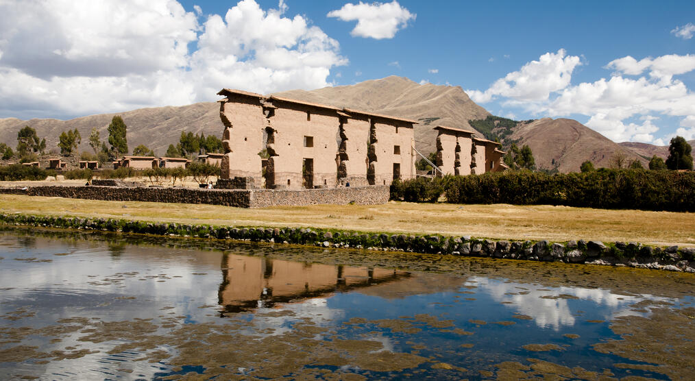 Blick auf den Tempel des Viracocha