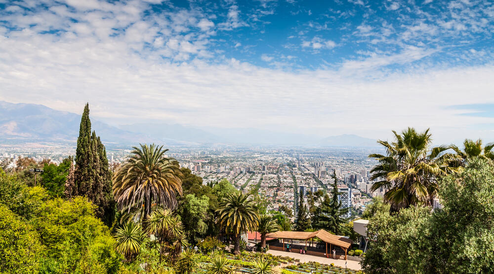 Blick auf Santiago 