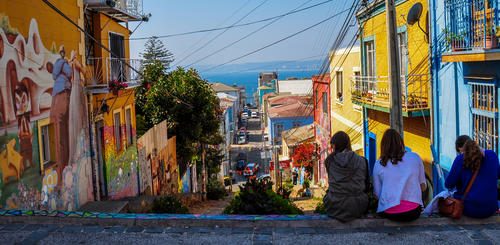 Straßen in Valparaíso