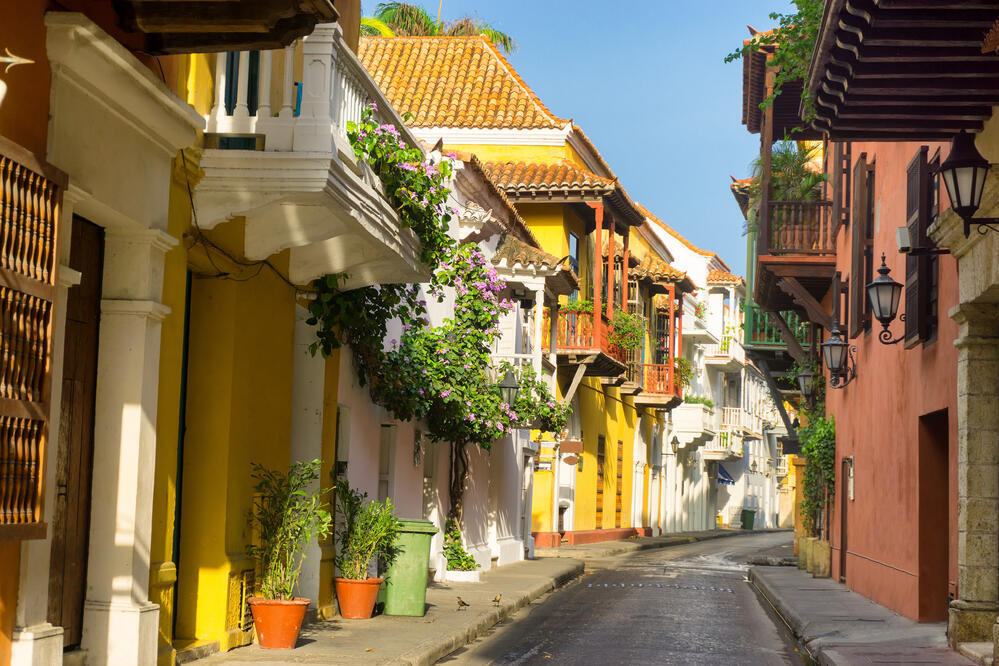 Bunte Straßen in Cartagena