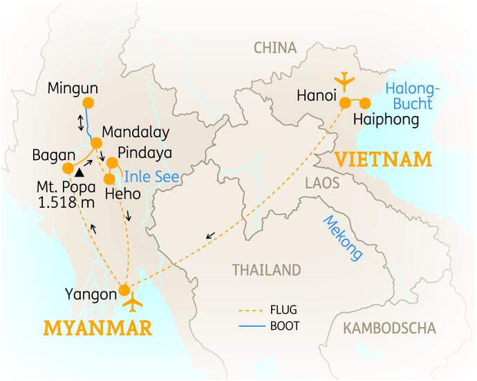 14 Tage Vietnam Rundreise Höhepunkte Myanmar 2020