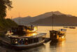 Boote am Mekong Fluss