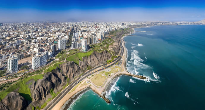 Vogelperspektive auf Lima