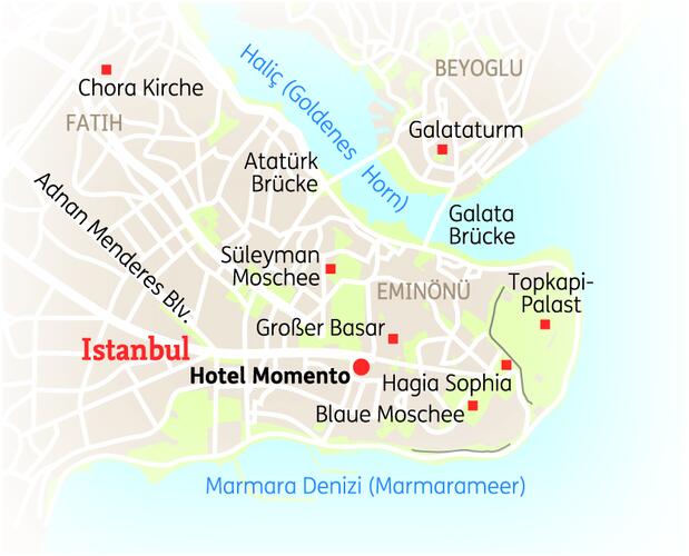 Reiseroute der 7 Tage Istanbul Reise