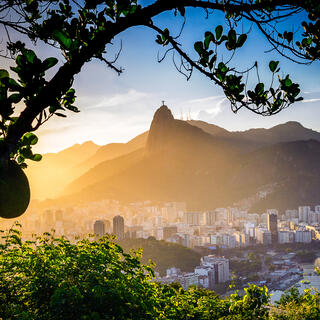 Blick auf Rio de Janeiro mit Cristo Redentor