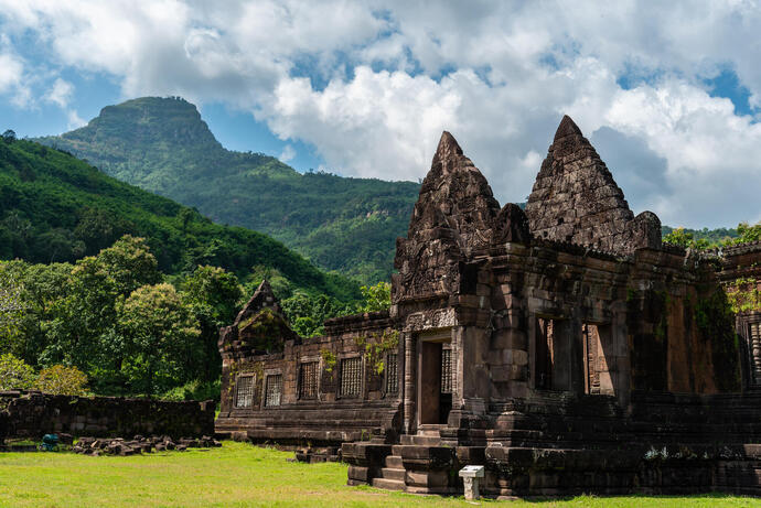Der Wat Phou  Tempel auf einer Rundreise durch Laos mit SKR