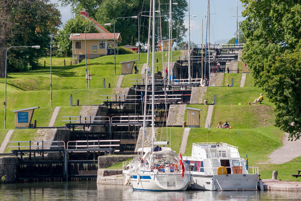 Schleusentreppe im Göta Kanal