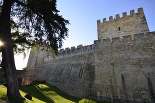 Mauerwerk Lissabon Castelo de Sao George