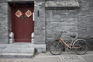 Fahrrad im Hutong in Peking