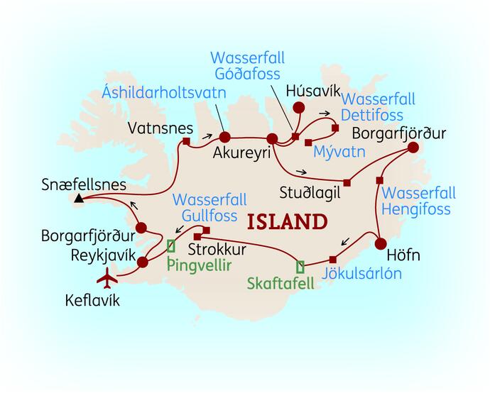 12 Tage Island Rundreise Wandern 2023
