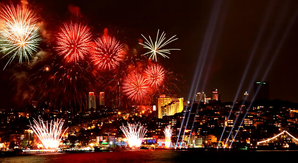 Feuerwerk in Istanbul