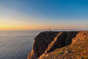 Nordkap bei Sonnenuntergang 