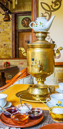 Traditionelle russische Teezeremonie
