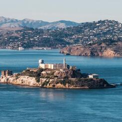 Blick auf Alcatraz in San Francisco