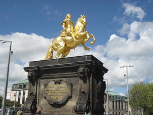 Der Goldene Reiter; Reiterstandbild des August des Starken