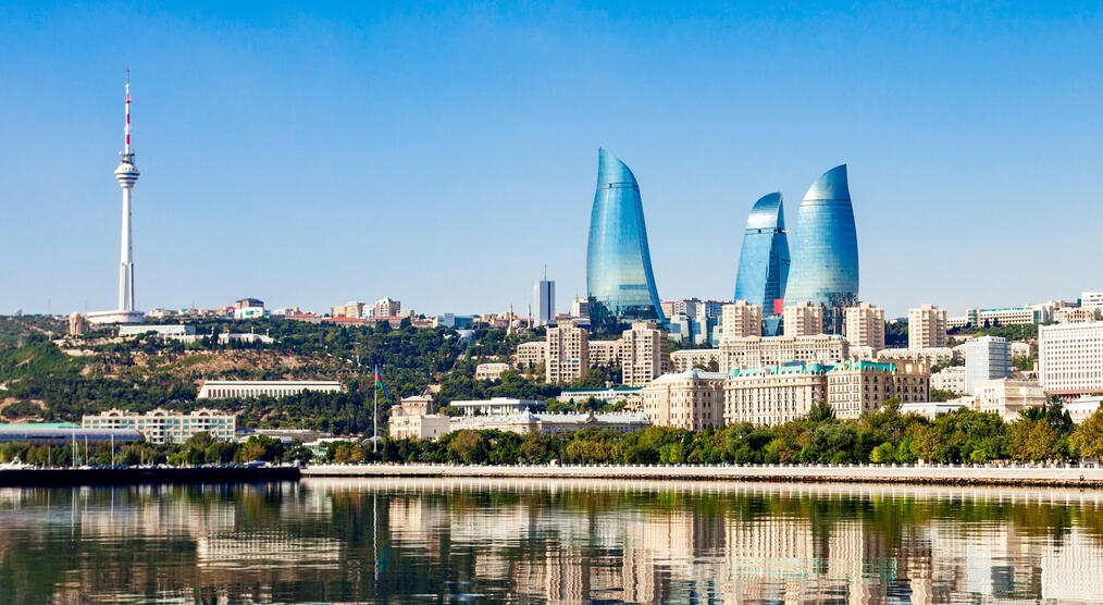 Blick auf Baku während einer Aserbaidschan Reise