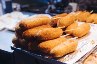 koreanisches Streetfood Corn Dogs 