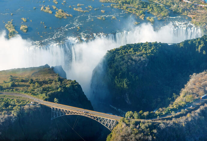 Luftansicht der Victoria Falls