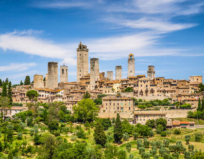Blick auf San Gimignano