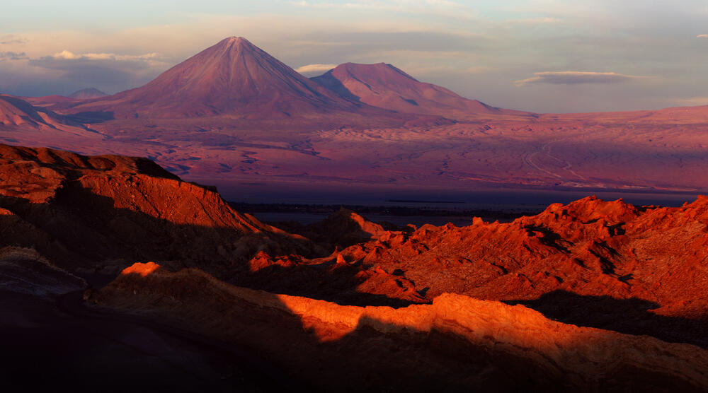 Panorama im Licht des Sonnenuntergangs