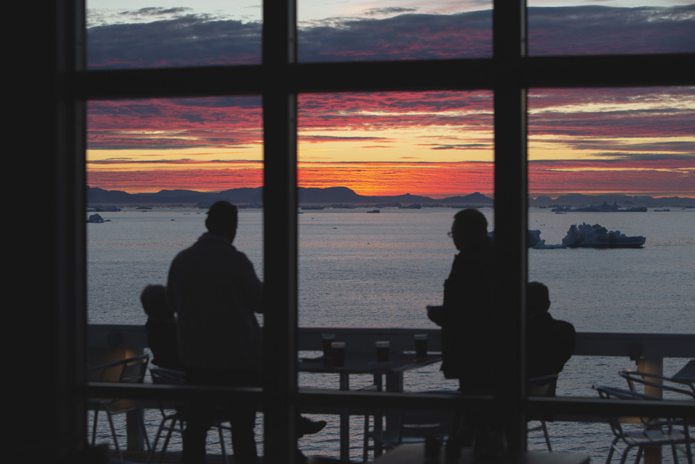 Blick auf den Sonnenuntergang